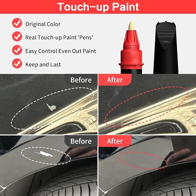 Carhoo A94 Midnight Black Metallic Compatible with MINI Cooper Exact Match Touch Up Paint Pen