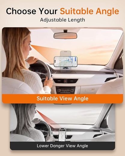 SYNCWIRE MagSafe Car Mount, Magnetic Car Phone Holder for Car Dashboard, 360° Rotating Strong Magnet Phone Mount with 3M VHB Adhesive, Compatible with iPhone 17/16/15/14/13/12 & MagSafe Cases
