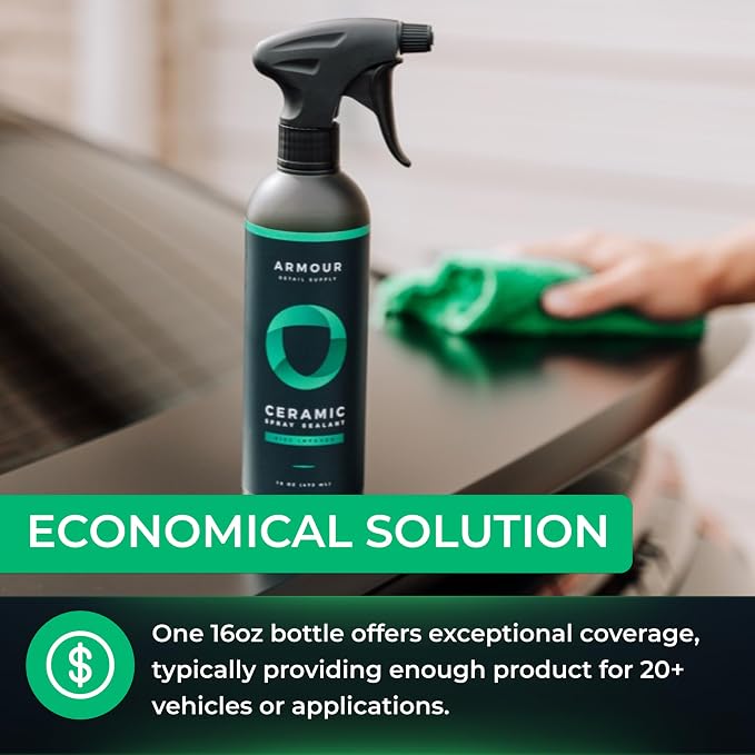 Armour Detail Supply Ceramic Spray Sealant Coating - Superior Automotive Protection, Safe on all Vehicles, Ultra Hydrophobic