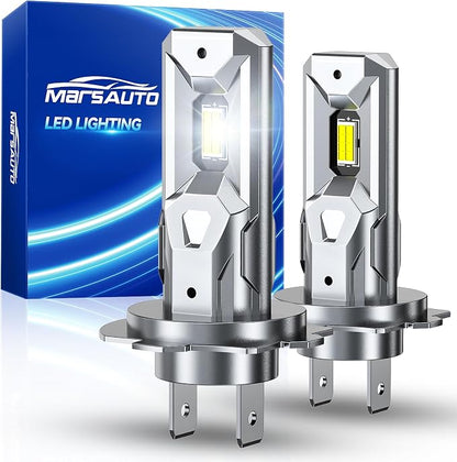 Marsauto - H7 Halogen Headlight Bulb - High-Performance Car Headlight - Halogen Light with No Glare - for Automotive - 2 Bulbs