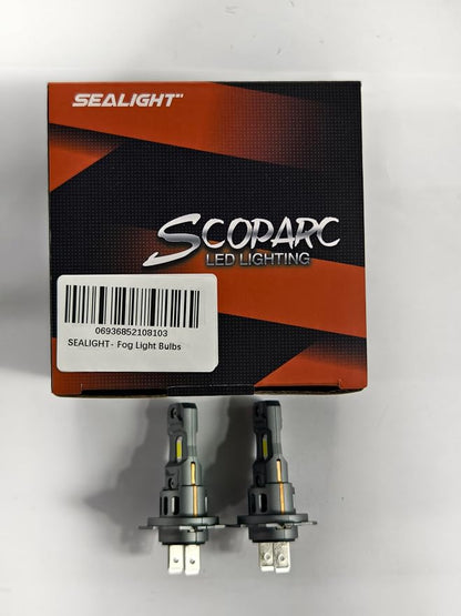 SEALIGHT S2S H7 Light Bulbs Combo, 40,000LM Super Brighter, 6500K Pure White H7 LED Fog Bulbs, 60K+ Hours Lifespan, Replacement Shift Light Gauges, 2-Pack for Powersports/ATV Lamps