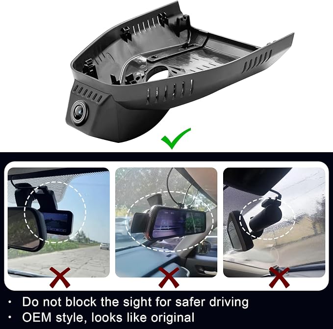 mangoal Front 4K & Rear 1080p Dash Cam for GMC Terrain 2025 2026(Model C), SL SLE SLT AT4 Denali,Free App & WiFi, GPS, 128GB Card