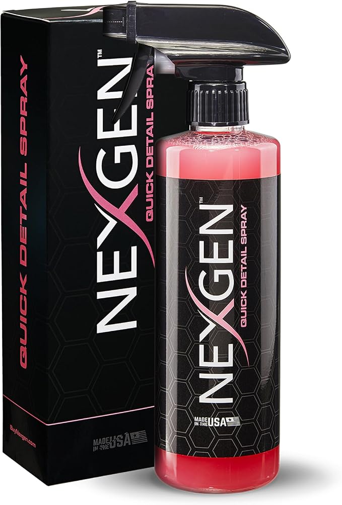 Nexgen Quick Detail Spray (16oz) - Ultimate Spot Cleaner & Ceramic Coating Maintenance - Instant Car Detailing for Freshly Waxed Shine - Car Cleaning Supplies - Protects & Extends Paint Lifespan