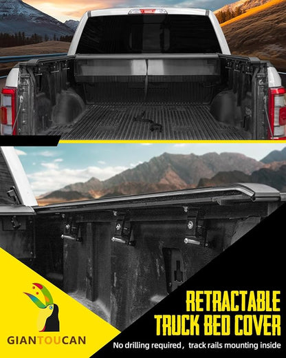 Retractable Tonneau Cover compitable with 2020-2026 Chevy Silverado/GMC Sierra 1500 5.8ft Bed(69.9in), Not for CarbonPro Bed