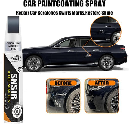 Car Touch up Paint(416 Carbon Black Metallic) Compatible with BMW | Automotive Paint Pen for BMW 5/7/8/X2/X3/X4/X5/X6/X7/XM/i5/i7, Car Paint Pen Scratch Repair Two-In-One Touch Up Paint