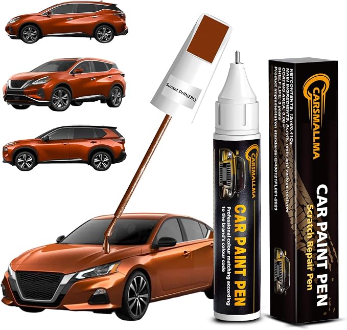 EBL Sunset Drift Car Touch Up Paint for Nissan, Color Accurate Car Paint Scratch Repair Pen Kit Quick & Easy Fix Vehicle Chips and Automotive Nicks Scuff