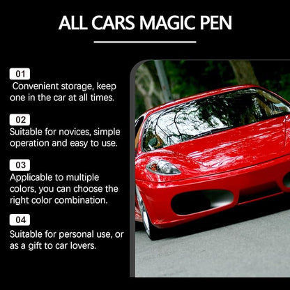 All Cars Magic Pen,Scratch Remover Pen,Black Car Paint Scratch Repair 2pcs | Quick Fix for Scratches and Paint, Fits All Car Colors,Lightweight and Fast,Long-Lasting,Effective Performance