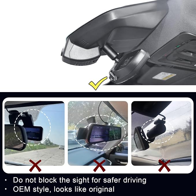 Mangoal Front 4K & Rear 1080P Dash Cam fit for Cadillac Gen5 Escalade/Escalade ESV 2021 2022 2023 2024 2026(Model A), Sport Premium Luxury Platinum V-Series, UDD 2160P Video, WiFi & App, 128GB Card
