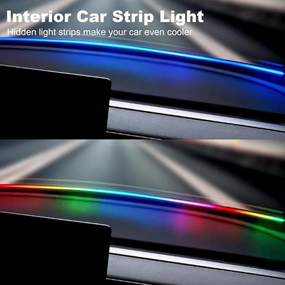 59" RGB LED Strip Lights for Car Interior,16M Colors RGB Front Windshield Ambient Lighting Kits, Music Sync, Easy Plug & Play Installation, Cuttable, Wide Compatibility