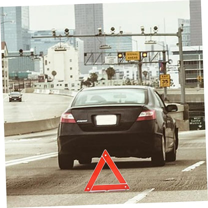 ULTECHNOVO Portable Emergency Warning Triangle Reflector Sign for Roadside Safety Foldable Traffic Alert Tool for Cars and Trucks Durable and Construction