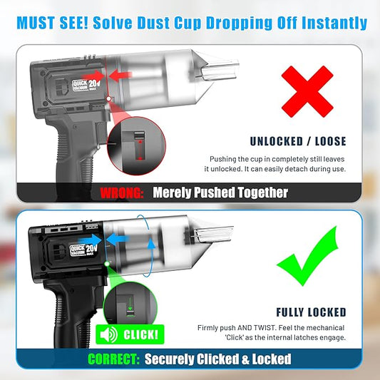 Car Vacuum Cordless, 35000PA Strong Suction Handheld Vacuum with 2 Detachable Batteries, 60Min Runtime Portable Vacuum Cleaner for Car Detailing, Pet Hair, Home Couch & Office, 350ML XL Dust Cup