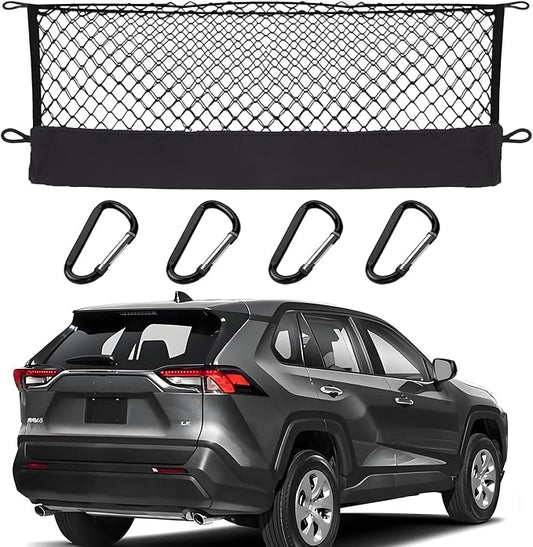 Envelope Style Cargo Net Compatible with Toyota RAV4 2026 Trunk Car Rear Tailgate Touring Netting Upgraded