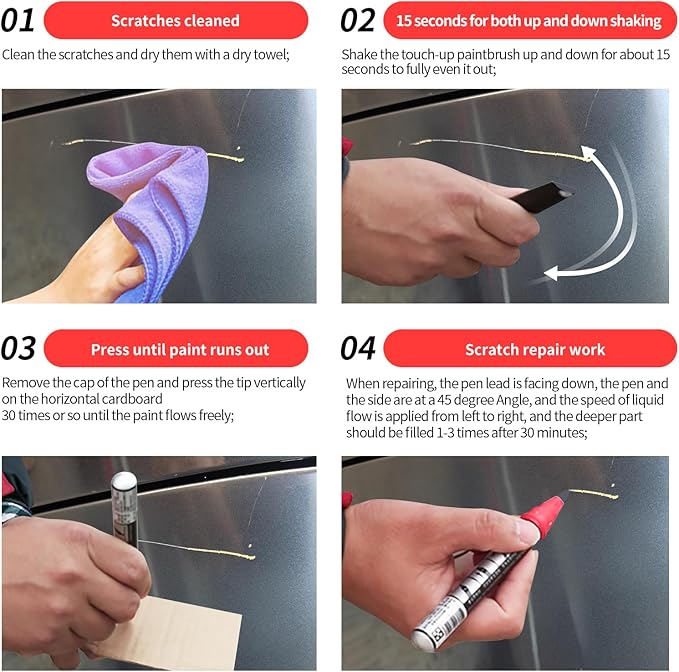 Carhoo C56/WC56 Thundernight Metallic Suitable for BMW Touch Up Paint, With Pen Tip & Fine Brush