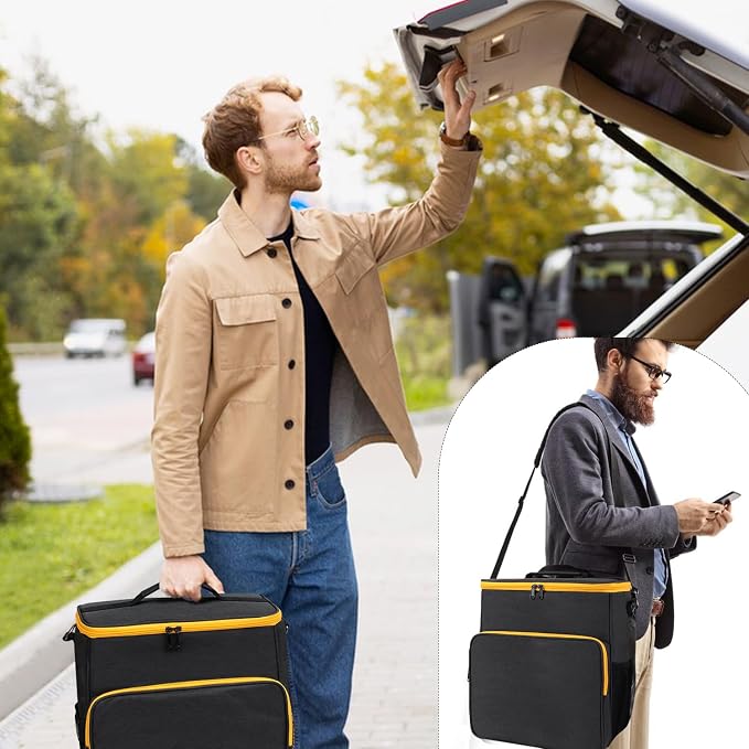 Storage Bag for Car Battery Jump Starter,Carry Case Compatible with DEWALT DXAEJ14 Digital Portable Power Station Air Compressor,Car Jump Starter Power Bank Bag