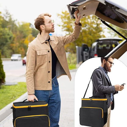 Storage Bag for Car Battery Jump Starter,Carry Case Compatible with DEWALT DXAEJ14 Digital Portable Power Station Air Compressor,Car Jump Starter Power Bank Bag