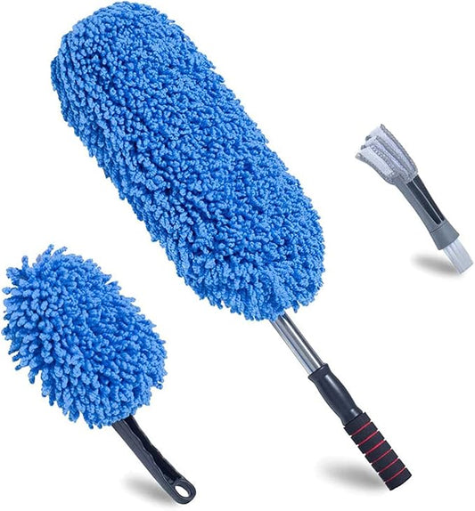 Microfiber Car Duster Extendable Handle Interior Exterior Multipurpose Cleaning Car Brush