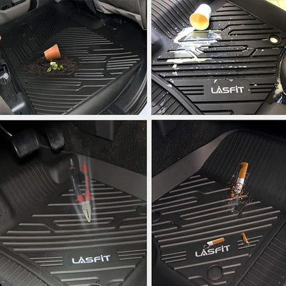 LASFIT Floor Mats&Trunk Mats for Toyota Highlander 8 Seats 2020-2025 2026 (Not for Hybrid), All Weather TPE Floor Liner & Cargo mats for Highlander，Front&Rear 4 Rows mats.