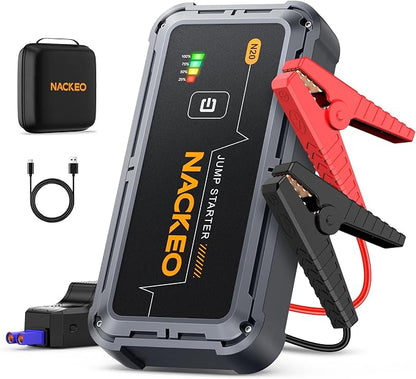 Car Jump Starter 7000A Car Battery Jump Starter Portable Pack for Up to All Gas and 10.0L Diesel Engine 12V Jump Box, Jump Pack, Battery Booster with Jumper Cable, Lights,Storage Case, Compact