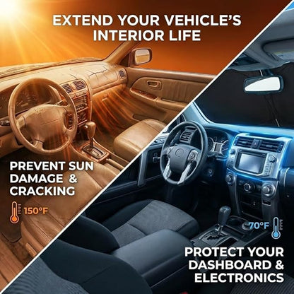 for Ford Explorer Sun Shade Windshield Cover - Custom Fit Explorer Accessories 2020-2025 2026 Sunshade Foldable UV Protection & Heat Shield Sun Visor Accessories