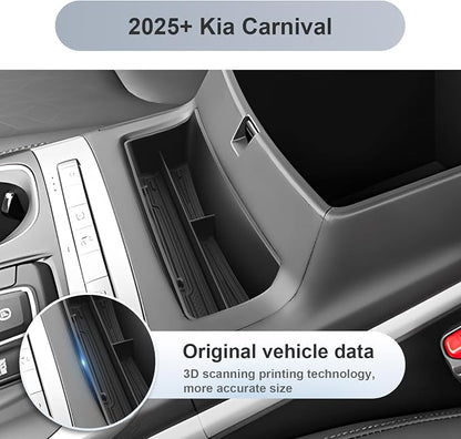 SKTU for 2025 2026 Kia Carnival Accessories Center Console Organizer for 2025 2026 Kia Carnival (LX/LXS/EX/SX/SX Prestige) Front Console Tray Kia Carnival 2025 2026 Accessories Front Console Organizer