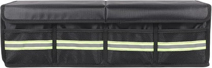 Aunginsy Car Trunk Organizer Compatible with Toyota FJ Cruiser 2007-2021+, Rear Left Side Trunk Storage Box Backseat Hanging Storage Bag Multi-Compartment Oxford Cloth With Lid Cover Accessories