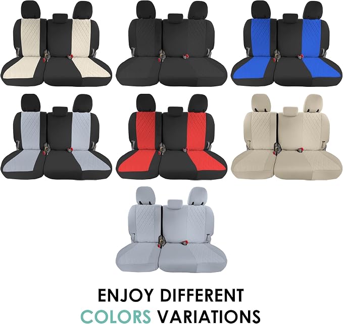 FH Group Custom Fit Car Seat Covers Specifically Made for 2011-2020 Toyota Sienna 7-8 Seater with Ultraflex Neoprene Water Resistant Automotive Seat Covers - 3rd Row Blue