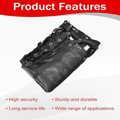 Heavy Duty 81" x 96" Truck Bed Cargo Net with Adjustable Cam Buckles & S-Hooks & Cross Strap,6.75' x 8' Cargo Net with 1500LBS Capacity for Pickup Truck Bed Trailer SUV Jeeps