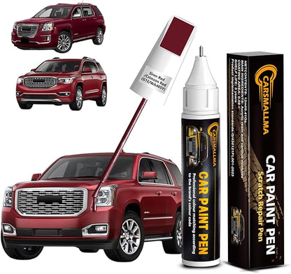 Siren Red/Crimson Red(G1E/WA405Y) Car Touch Up Paint for GMC, Color Accurate Car Paint Scratch Repair Pen Kit Quick & Easy Fix Vehicle Chips and Automotive Nicks Scuff