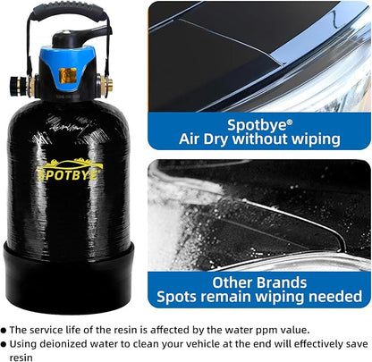 Filterelated Deionized Water System for Car Wash, Comes with 10L Brand Resin,Spotless Water Spot Remover Filter with Bypass Outlet Mode, Fit for Cars/RVs/Motorcycles/Solar Washing