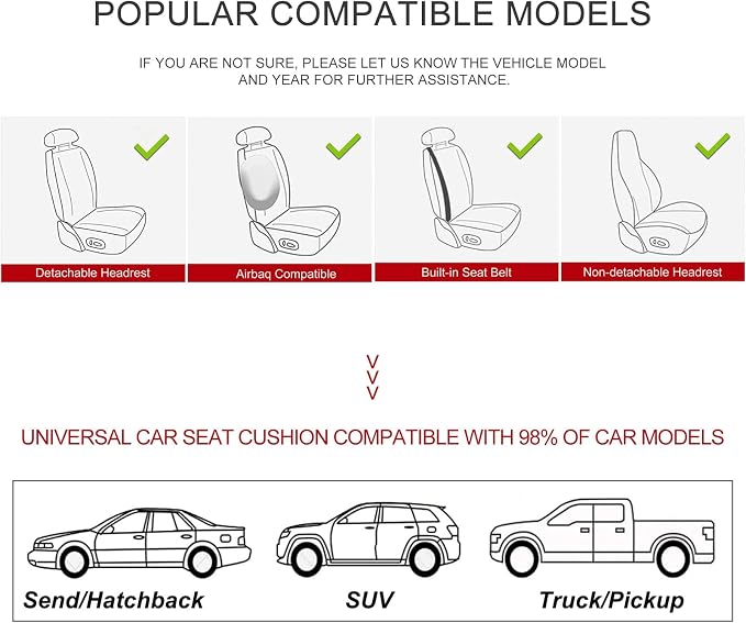 BOPUOVRE Car Seat Cover for Luxury & Comfort - PU Leather, Anti-Slip, Full Wrap Protection with Storage Pocket for Bottom Cushion - Universal Fit for 95% of Vehicles (Gray,2 Piece)