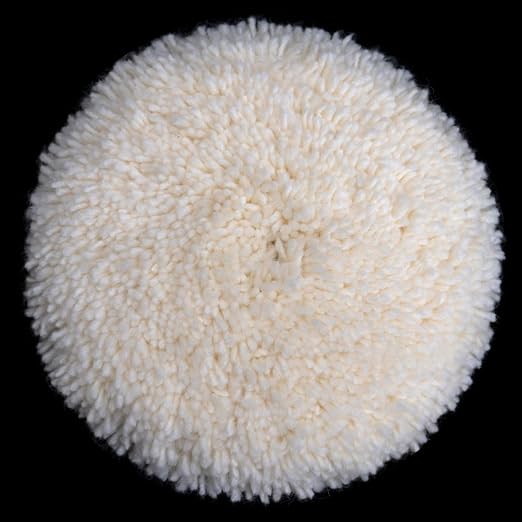 2PCS 7" Wool Double Sided Buffing Pad, 100% Natural Wool Pad with M16 Thread for 2-Sided Compound Cutting and Polishing (2PCS 7" Double Wool Buffing Pad)