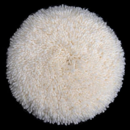 2PCS 7" Wool Double Sided Buffing Pad, 100% Natural Wool Pad with M16 Thread for 2-Sided Compound Cutting and Polishing (2PCS 7" Double Wool Buffing Pad)