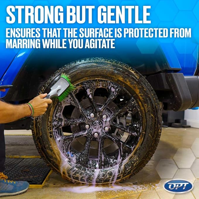 Optimum Power Wheel and Tire Cleaner - Acid-Free, Wheel Cleaning Spray Formula - Safe on All Wheel and Tire Types (1 Gallon)