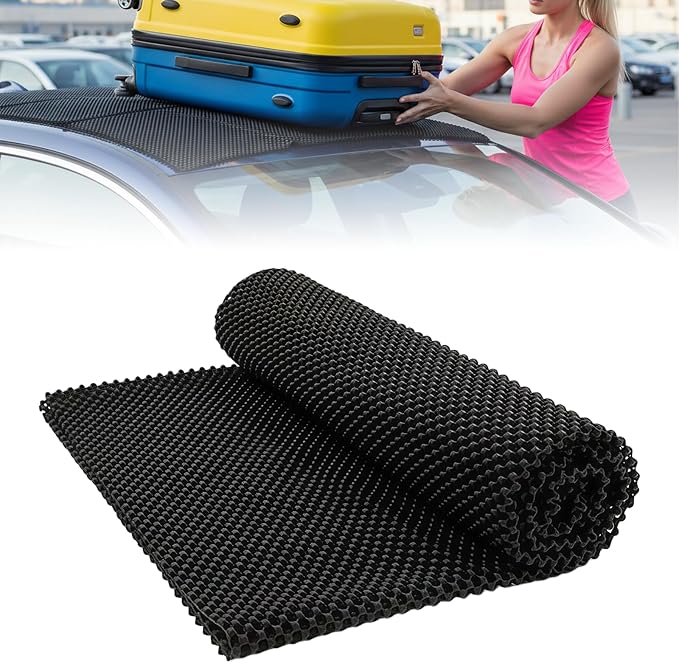 Roof Rack Pads, Universal Non-Slip Car Roof Mat, All Weather Protective Liner for Cargo Bags Protective Mat, Scratch Prevention, Fit Most Vehicles (47.24" x 39.37 ")