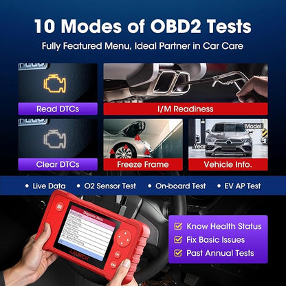Launch Creader VII+ V3.0 OBD2 Scanner, ABS/SRS/Engine/Transmission Check Code Reader for Car, 2026 Diagnostic Scan Tool with Oil/Throttle/SAS Reset, Support Full OBD2, Lifetime Free Update