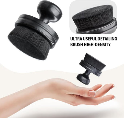 BABYSHEEP Car Tire Shine Applicator,Vegan Tire Shine Brush with Stand for Auto Detailing Cleaning Service,Black (2pc)