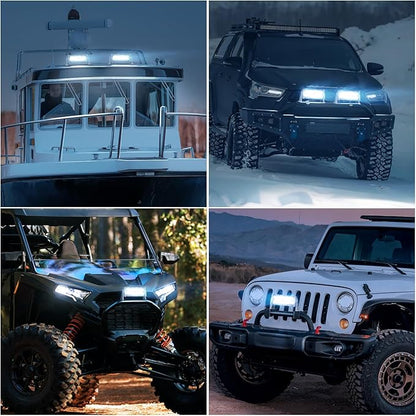 Nilight Marine LED Light Bar Navigation Lights 9.5 Inch White Spot Flood Combo Ponton Boat Deck Dock Lighting for Night Fishing T-top Stern Yacht Port Sailboat Trucks Tractors