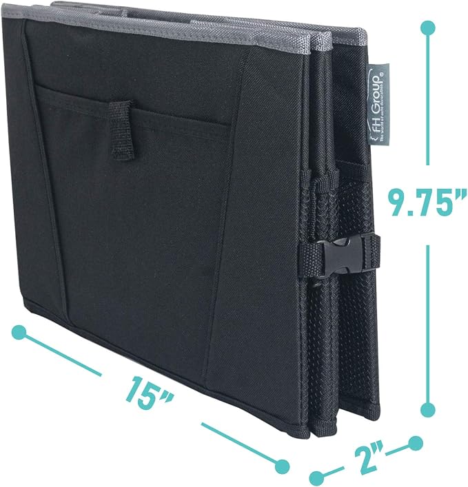 FH Group E-Z Travel™ Collapsible Multi-Compartment Car Trunk Organizer, Cargo Storage Organizer for Cars, SUVs, and Trucks Gray
