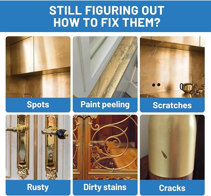 SENVEN Liquid Gold Leaf Paint High Gloss Multi Surface Rich Gold Paint for Metal, Wood, Plastic, Canvas, Appliance, Furniture Scratch Repair & Art Handcrafts 30ml/1.5oz Fast Drying Acrylic Metallic Finish