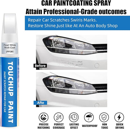 Pearl White Multi-Coat(PPSW) Touch Up Paint Compatible with Tesla 2-in-1 Car Scratch Repair Pen for Rock Chips, Door Scratches&Paint Nicks Exact Color Match Quick Dry DIY Fix for Model Y/3/X/S