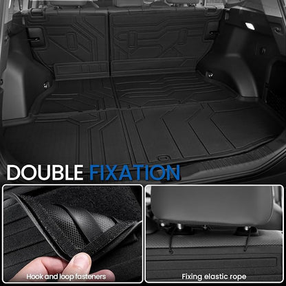 Floor Mats Set for 2026 Toyota RAV4 Hybrid, All Weather TPE Floor Liners Backrest Mat Trunk Mat Cargo Liner Door Sill Guards Accessories(Not Fit PHEV or Subwoofer Models)
