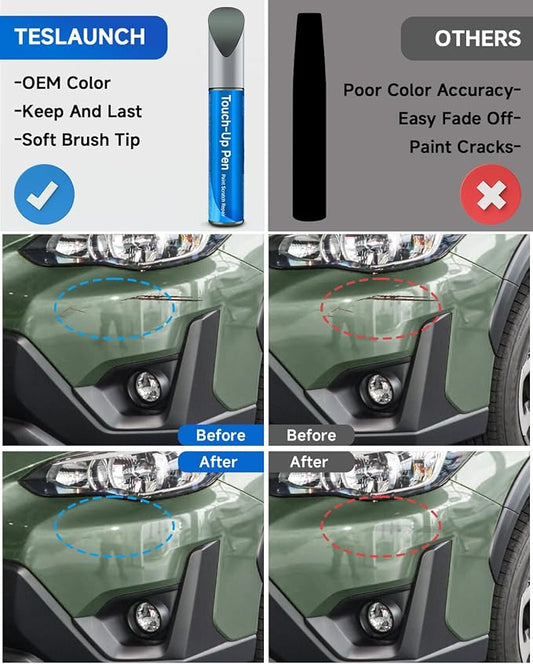 H5Q Jasmine Green Metallic Compatible with Subaru Exact Match Touch Up Paint Car Scratch Repair