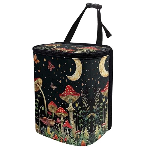 BIGCARJOB Mushroom Car Garbage Can Hanging Cute Trash Bag for Back Seat Auto Interior Storage Bags Car Trash Interior Accessories for Womens