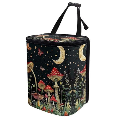 BIGCARJOB Mushroom Car Garbage Can Hanging Cute Trash Bag for Back Seat Auto Interior Storage Bags Car Trash Interior Accessories for Womens