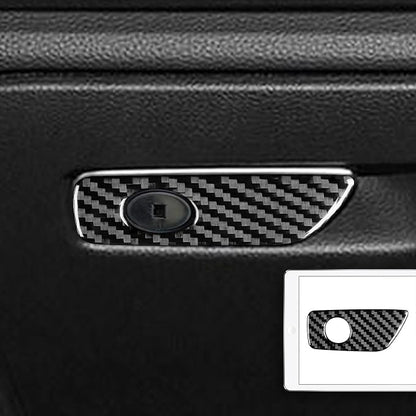 Real Premium Carbon Fiber Sticker Compatible with Audi A3 S3 RS3 8V 2013 2014 2015 2016 2017 2018 2019 Car Glove Box Storage Box Handle Switch Decor Trim Auto Interior Accessories Style A Black