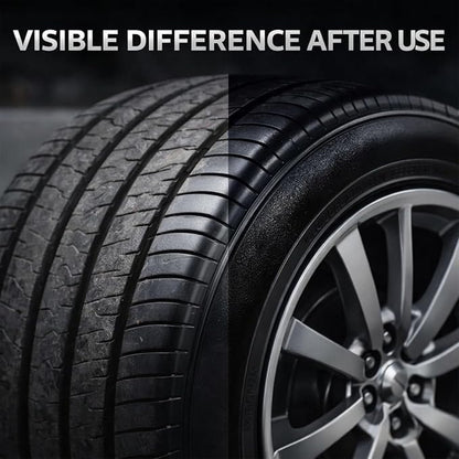 Premium Tire Coating & Trim Restorer, Tire Coating Paste, Long-Lasting Ceramic Coating & UV Protection, Sponge Nourish Renewal Restores Care Gloss Interior Auto Cleaning (4PCS)