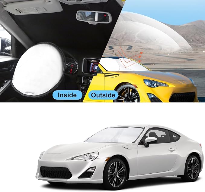 TINGLU Sun Shade for 2017-2021 Toyota 86/2022-2023 Toyota GR86/2013-2023 Subaru BRZ/2012-2016 Scion FR-S FRS Accessories Windshield Sun Shade Window Shade UV Rays Protection Sun Visor Cover