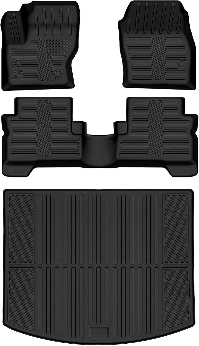Auxko All Weather Floor Mats Cargo Mat for Ford Escape 2013 2014 2015 2016 2017 2018 2019 All Season TPE Accessories Guard Odorless Anti-Slip Floor Liners Trunk Mat