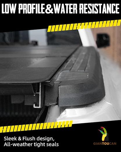 Flip-up Hard Folding Tonneau Cover compitable with 2020-2026 Chevy Silverado/GMC Sierra 2500 3500 HD 6.9ft(82.2") Bed, Not for CarbonPro Bed, Low Profile Style