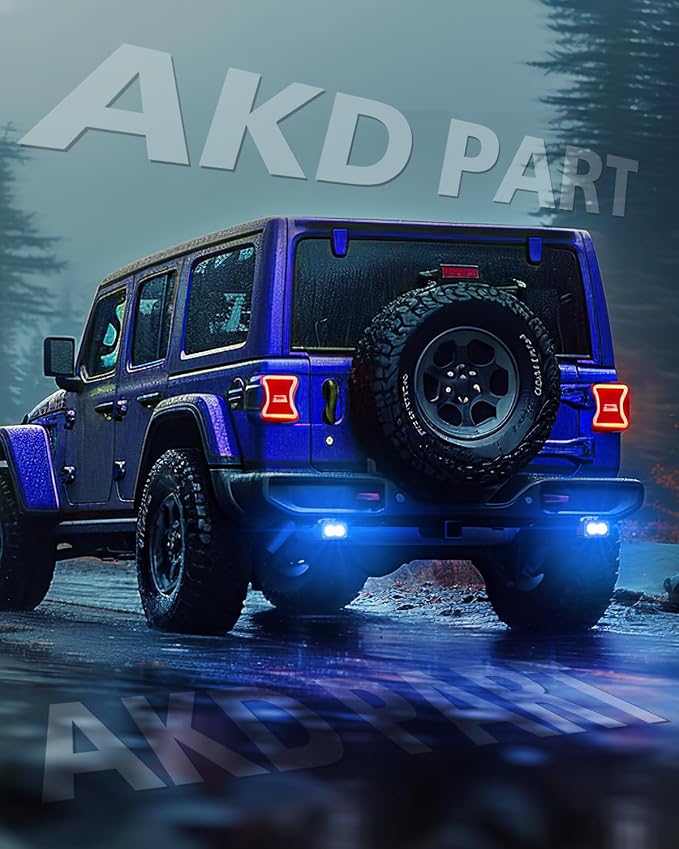 Blue LED Pods, AKD Part 3" 40W Diffused CREE LED Pod Lights Blue Boat Light Bars Fishing Chase Emergency Safety Signal Trailer Lights for Boat Truck Pickup Tractor Van UTV
